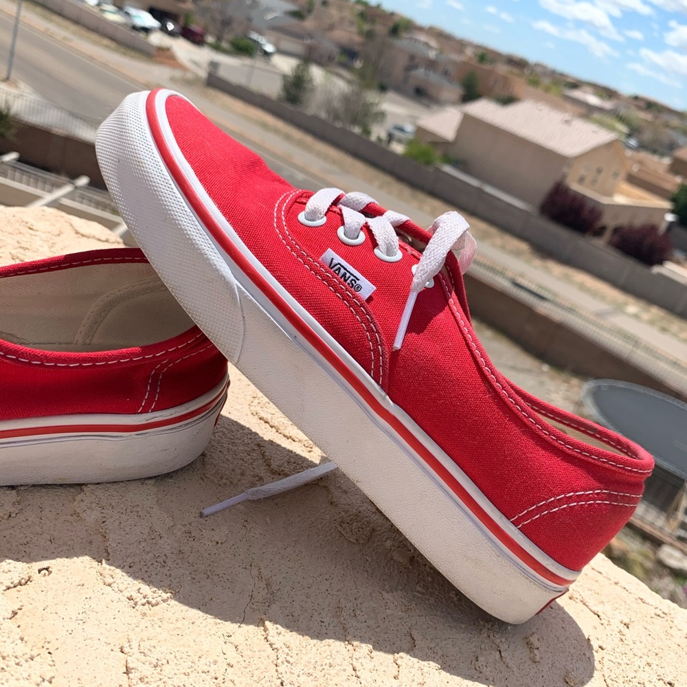 Vans Authentic Red Skate Shoes❤️